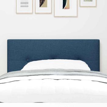 LED Kopfteil mit Knopfheftung Blau 80 cm Stoff