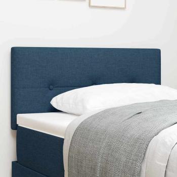 LED Kopfteil mit Knopfheftung Blau 80 cm Stoff