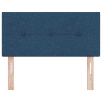LED Kopfteil mit Knopfheftung Blau 80 cm Stoff