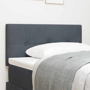 ARDEBO.de - LED Kopfteil mit Knopfheftung Dunkelgrau 80 cm Samt