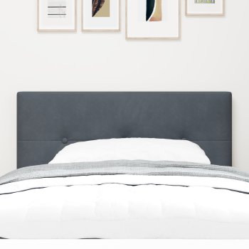 LED Kopfteil mit LED-Lichtleisten Grau 80 cm Samt