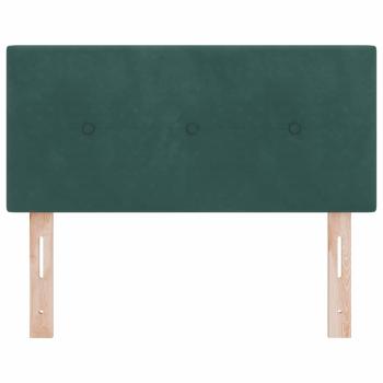 LED Kopfteil mit Knopfheftung Dunkelgrün 80 cm Samt