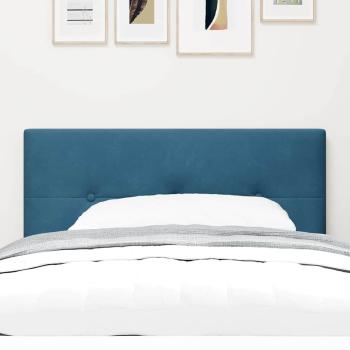 LED Kopfteil mit Knopfheftung Dunkelblau 80 cm Samt
