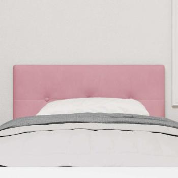 LED Kopfteil mit Knopfheftung Rosa 80 cm Samt