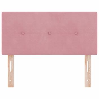 LED Kopfteil mit Knopfheftung Rosa 80 cm Samt