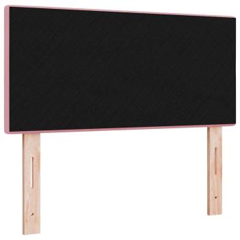 LED Kopfteil mit Knopfheftung Rosa 80 cm Samt