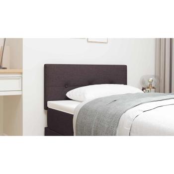 LED Kopfteil mit LED-Lichtleisten Dunkelbraun 90 cm Stoff