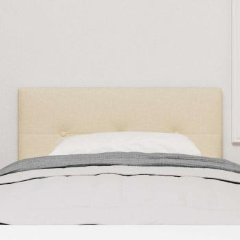 LED Kopfteil mit Knopfheftung Creme 90 cm Stoff
