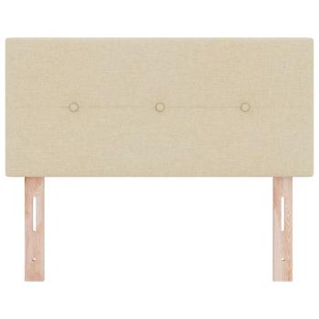 LED Kopfteil mit Knopfheftung Creme 90 cm Stoff