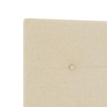 LED Kopfteil mit Knopfheftung Creme 90 cm Stoff