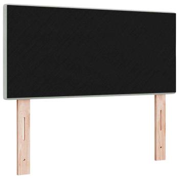 LED Kopfteil mit Knopfheftung Hellgrau 90 cm Samt