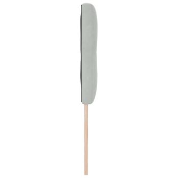LED Kopfteil mit Knopfheftung Hellgrau 72 cm Samt