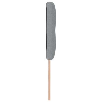 LED Kopfteil mit Knopfheftung Hellgrau 80 cm Stoff