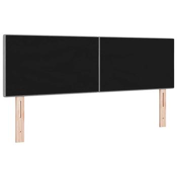 LED Kopfteil mit Knopfheftung Hellgrau 80 cm Stoff
