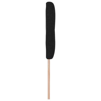 LED Kopfteil mit Knopfheftung Schwarz 80 cm Stoff