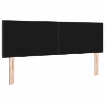 LED Kopfteil mit Knopfheftung Dunkelbraun 80 cm Stoff