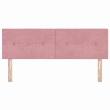 LED Kopfteil mit Knopfheftung Rosa 80 cm Samt