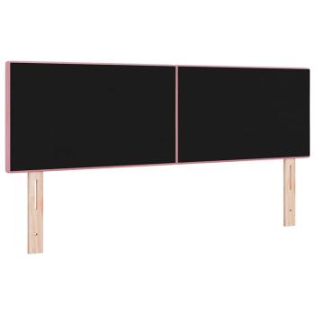 LED Kopfteil mit Knopfheftung Rosa 80 cm Samt