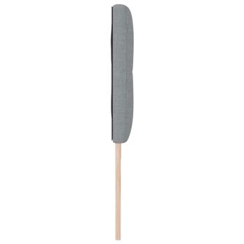 LED Kopfteil mit Knopfheftung Hellgrau 90 cm Stoff