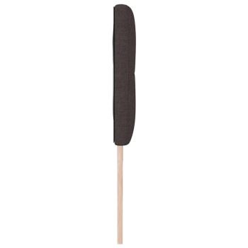 LED Kopfteil mit Knopfheftung Dunkelbraun 90 cm Stoff