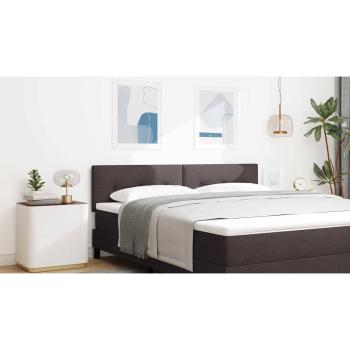 LED Kopfteil mit Knopfheftung Dunkelbraun 90 cm Stoff