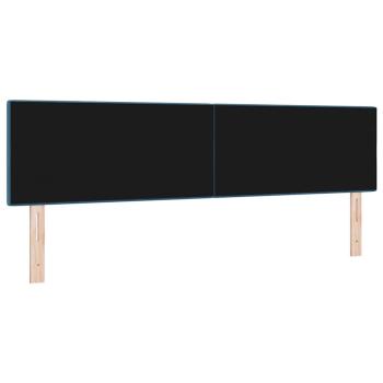 LED Kopfteil mit LED-Lichtleisten Blau 180 cm Samt