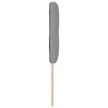 LED Kopfteil mit Knopfheftung Hellgrau 100 cm Stoff