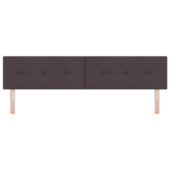 LED Kopfteil mit Knopfheftung Dunkelbraun 100 cm Stoff