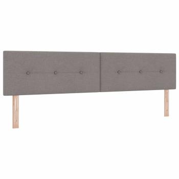 LED Kopfteil mit Knopfheftung Taupe 100 cm Stoff