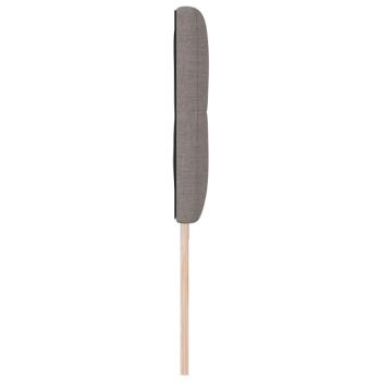 LED Kopfteil mit Knopfheftung Taupe 100 cm Stoff