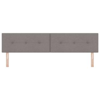LED Kopfteil mit Knopfheftung Taupe 100 cm Stoff