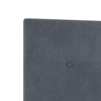 LED Kopfteil mit Knopfheftung Dunkelgrau 100 cm Samt