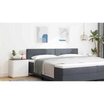 LED Kopfteil mit LED-Lichtleisten Grau 200 cm Samt