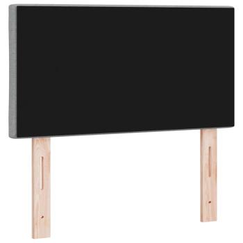 LED Kopfteil Rautenmuster Hellgrau 80 cm Stoff