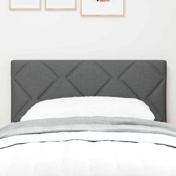 LED Kopfteil Rautenmuster Dunkelgrau 80 cm Stoff