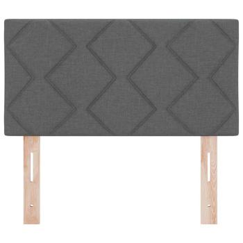 LED Kopfteil Rautenmuster Dunkelgrau 80 cm Stoff