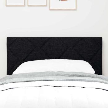 LED Kopfteil Rautenmuster Schwarz 80 cm Stoff
