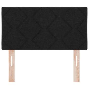 LED Kopfteil Rautenmuster Schwarz 80 cm Stoff