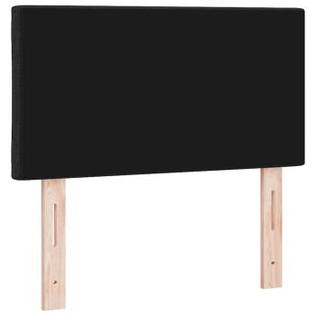 LED Kopfteil Rautenmuster Schwarz 80 cm Stoff