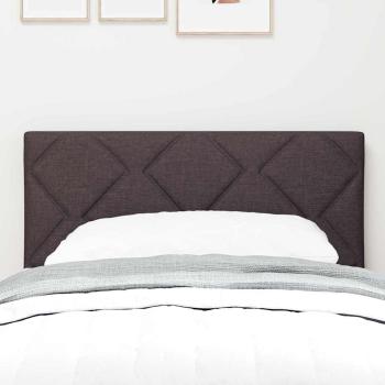 LED Kopfteil Rautenmuster Dunkelbraun 80 cm Stoff
