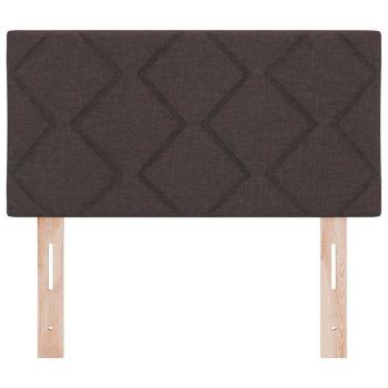 LED Kopfteil Rautenmuster Dunkelbraun 80 cm Stoff