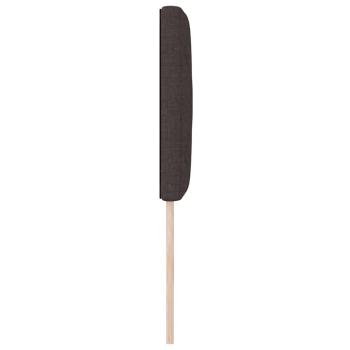 LED Kopfteil Rautenmuster Dunkelbraun 80 cm Stoff