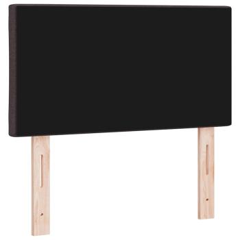 LED Kopfteil Rautenmuster Dunkelbraun 80 cm Stoff
