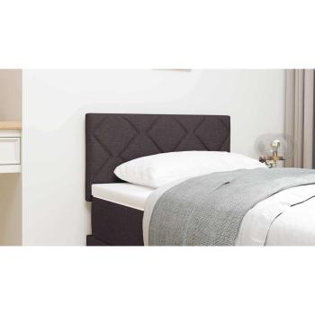 LED Kopfteil Rautenmuster Dunkelbraun 80 cm Stoff