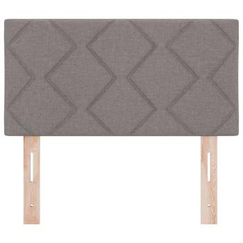 LED Kopfteil Rautenmuster Taupe 80 cm Stoff