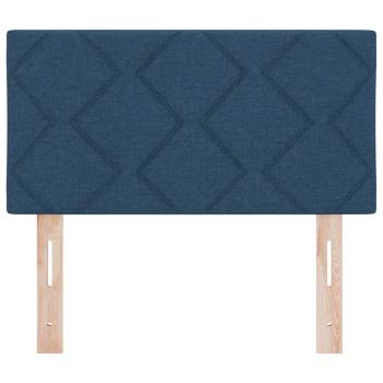LED Kopfteil Rautenmuster Blau 80 cm Stoff
