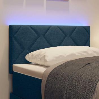 LED Kopfteil Blau 80 cm Stoff