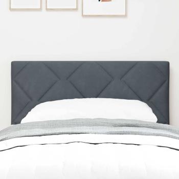 LED Kopfteil Diamantblöcke Design Dunkelgrau 80 cm Samt