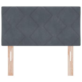 LED Kopfteil Diamantblöcke Design Dunkelgrau 80 cm Samt