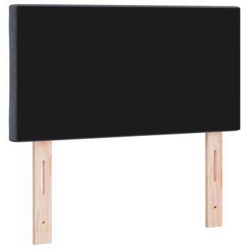 LED Kopfteil Diamantblöcke Design Dunkelgrau 80 cm Samt